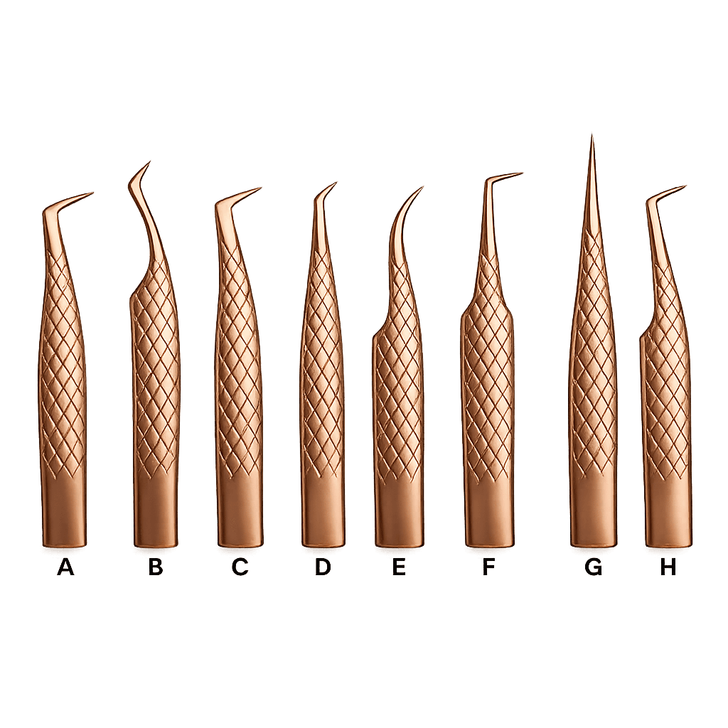 Fiber Tip Lash Tweezer(Rose-Gold)